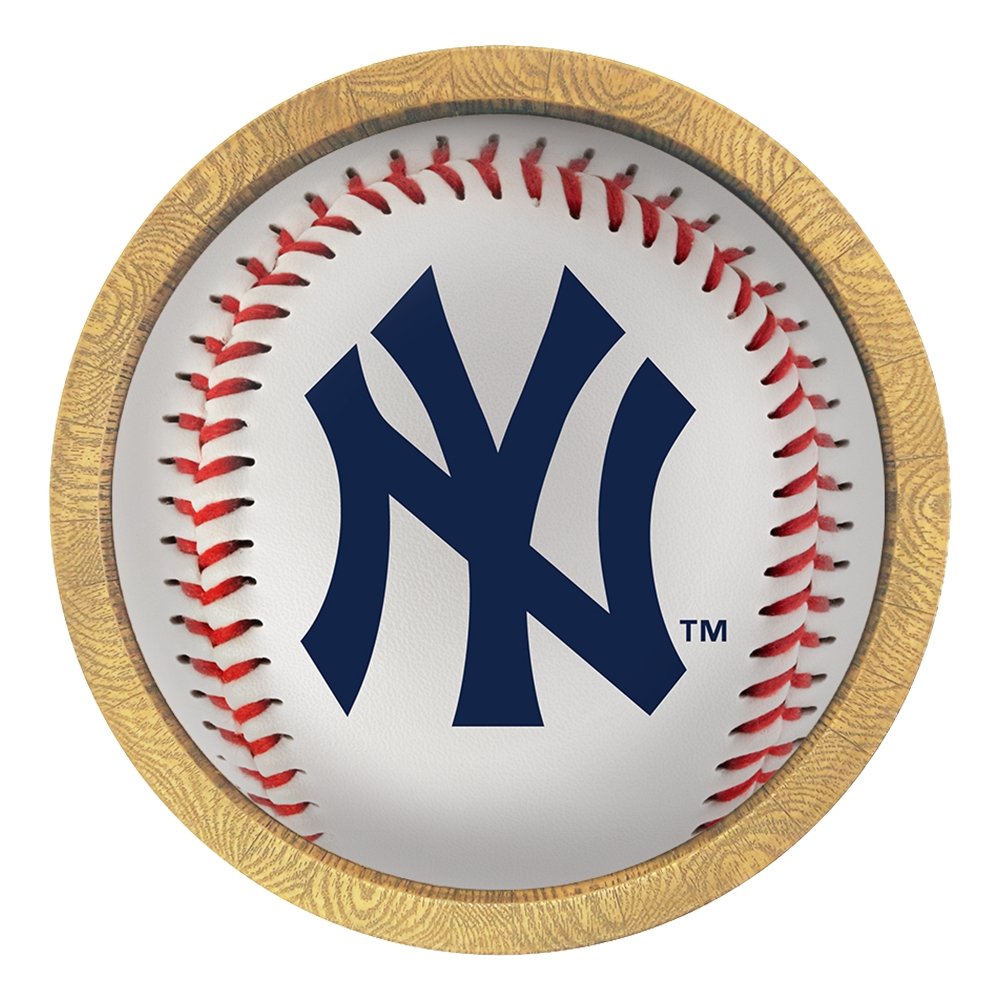 New York Yankees: Barrel Framed Lighted Wall Sign - The Fan-Brand
