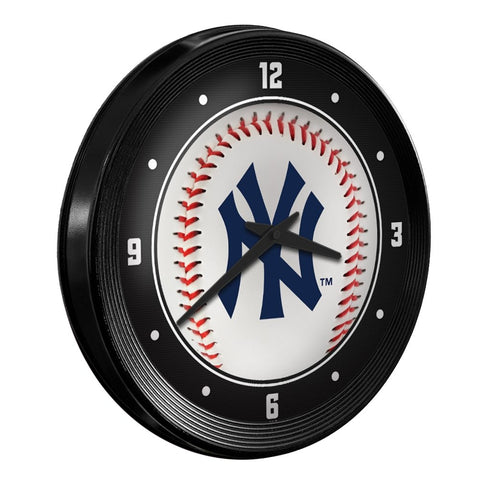 New York Yankees: Baseball - Ribbed Frame Wall Clock - The Fan-Brand
