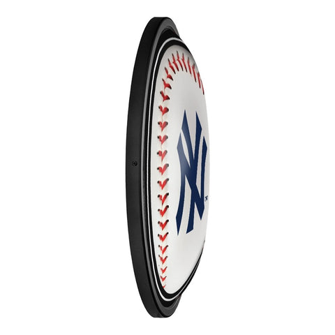 New York Yankees: Baseball - Round Slimline Lighted Wall Sign - The Fan-Brand