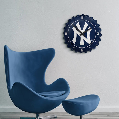 New York Yankees: Logo - Bottle Cap Wall Clock - The Fan-Brand