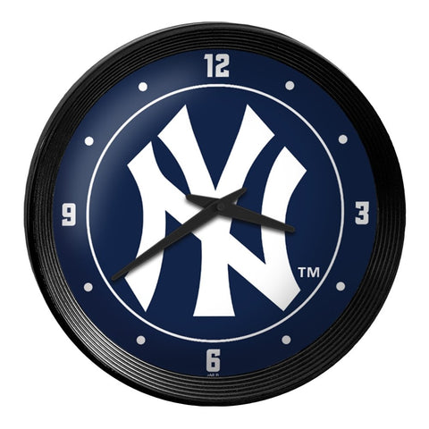 New York Yankees: Logo - Ribbed Frame Wall Clock - The Fan-Brand