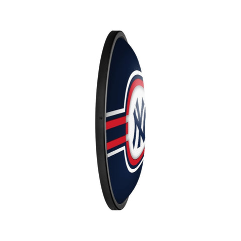 New York Yankees: Oval Slimline Lighted Wall Sign - The Fan-Brand