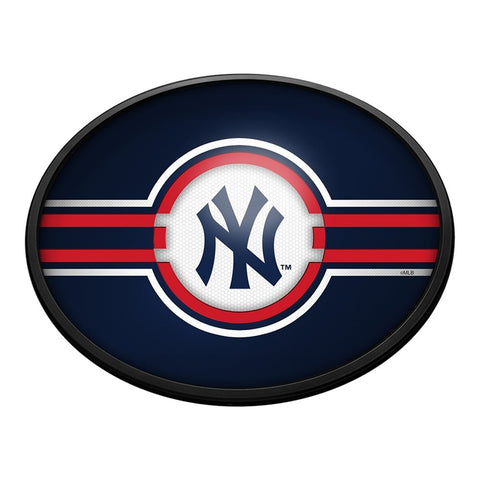 New York Yankees: Oval Slimline Lighted Wall Sign - The Fan-Brand