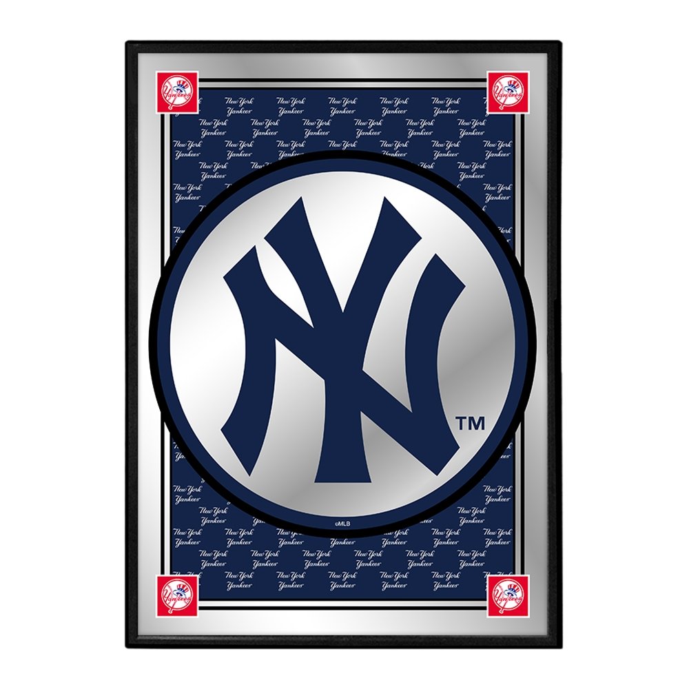 New York Yankees: Vertical Team Spirit - Framed Mirrored Wall Sign - The Fan-Brand
