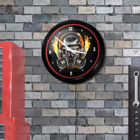 NHRA: Gas Mask - Retro Lighted Wall Clock - The Fan-Brand