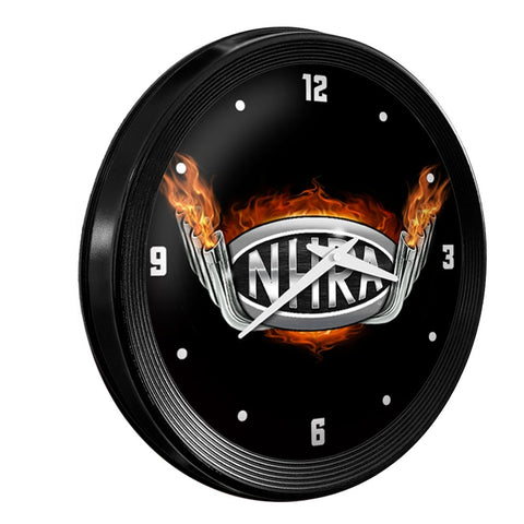 NHRA: Header Pipes - Ribbed Frame Wall Clock - The Fan-Brand