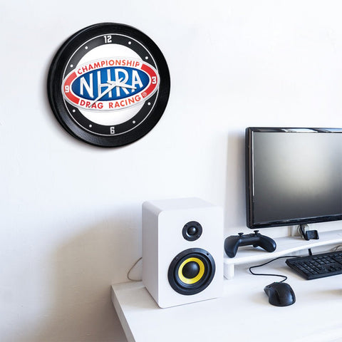 NHRA: Ribbed Frame Wall Clock - The Fan-Brand