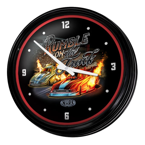 NHRA: Rumble - Retro Lighted Wall Clock - The Fan-Brand