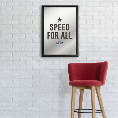 NHRA: Speed for All - Framed Mirrored Wall Sign - The Fan-Brand