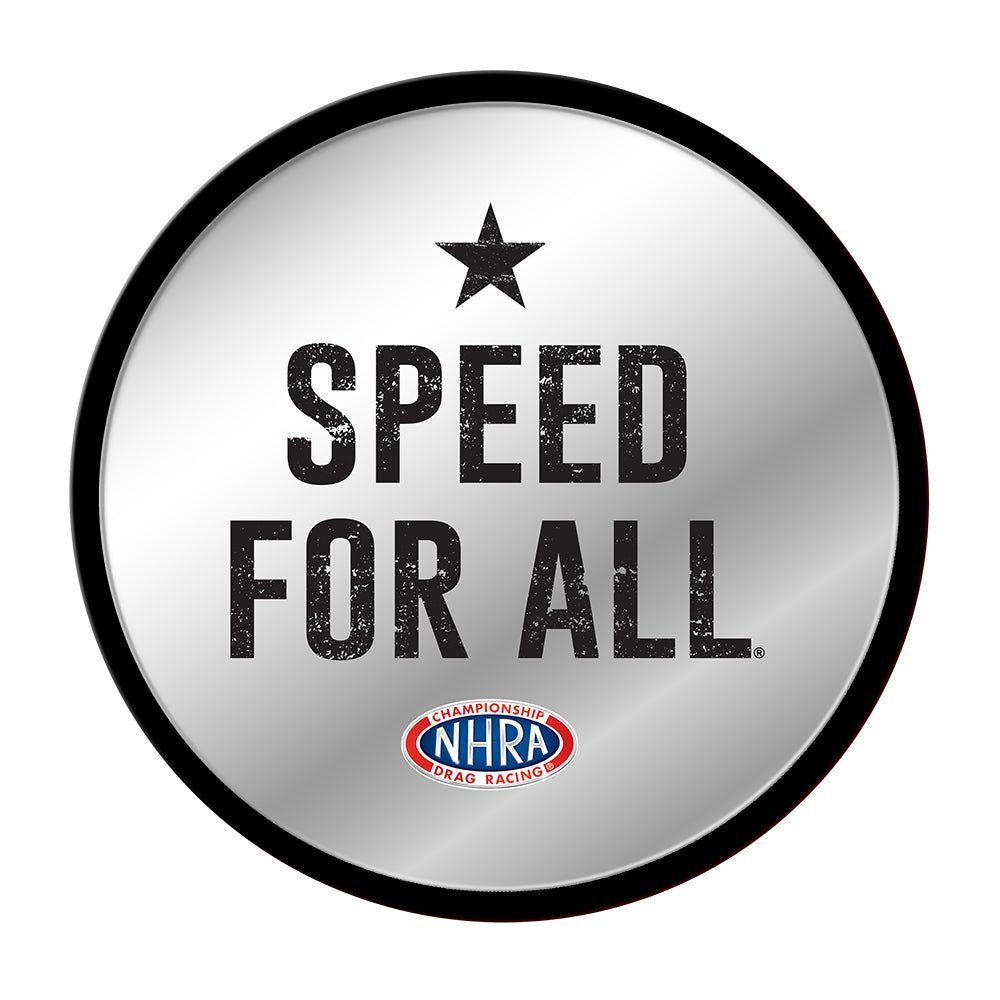 NHRA: Speed for All - Modern Disc Mirrored Wall Sign - The Fan-Brand