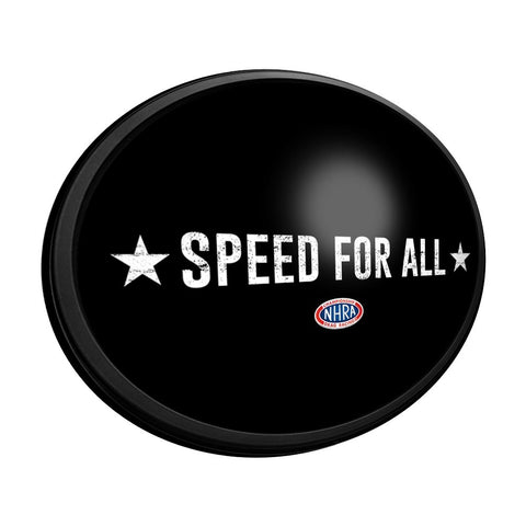 NHRA: Speed for All - Oval Slimline Lighted Wall Sign - The Fan-Brand