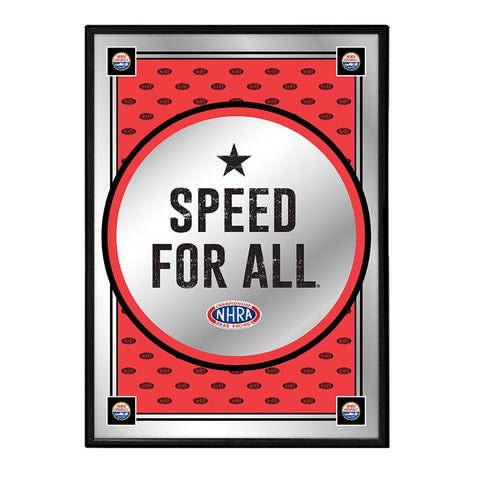 NHRA: Speed for All Team Spirit - Framed Mirrored Wall Sign - The Fan-Brand