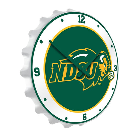 North Dakota State Bison: Bottle Cap Wall Clock - The Fan-Brand