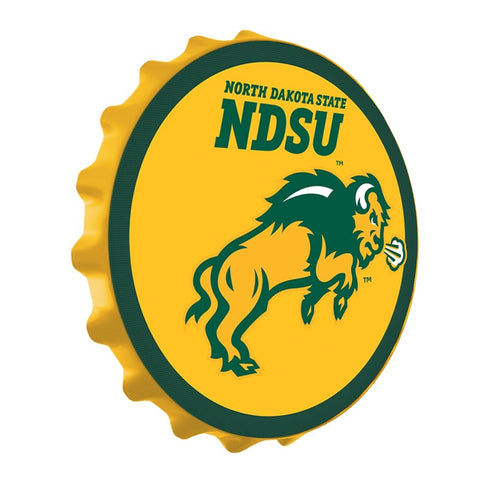 North Dakota State Bison: Charging - Bottle Cap Wall Sign - The Fan-Brand