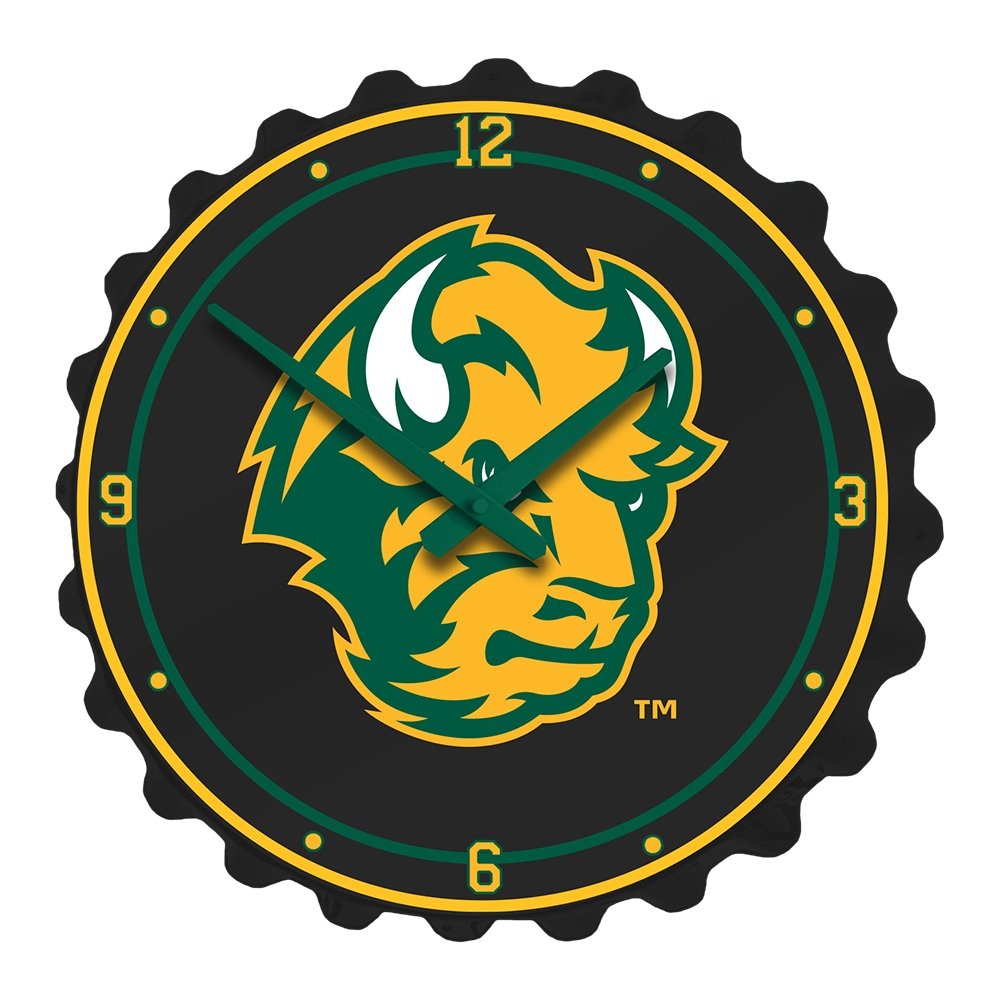 North Dakota State Bison: Thundar - Bottle Cap Wall Clock - The Fan-Brand
