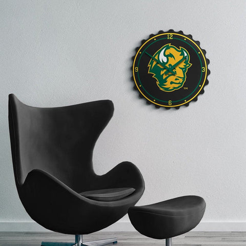 North Dakota State Bison: Thundar - Bottle Cap Wall Clock - The Fan-Brand