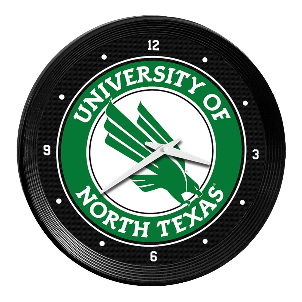 North Texas Mean Green: Ribbed Frame Wall Clock - The Fan-Brand