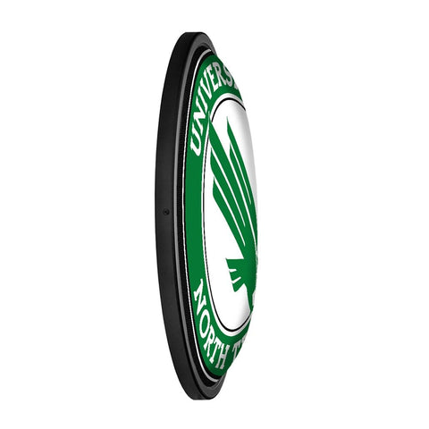 North Texas Mean Green: Round Slimline Lighted Wall Sign - The Fan-Brand