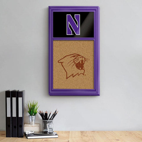 Northwestern Wildcats: Dual Logo - Cork Note Board - The Fan-Brand