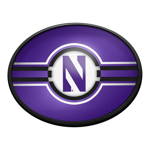 Northwestern Wildcats: Oval Slimline Lighted Wall Sign - The Fan-Brand