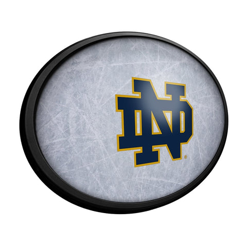 Notre Dame Fighting Irish: Ice Rink - Oval Slimline Lighted Wall Sign - The Fan-Brand