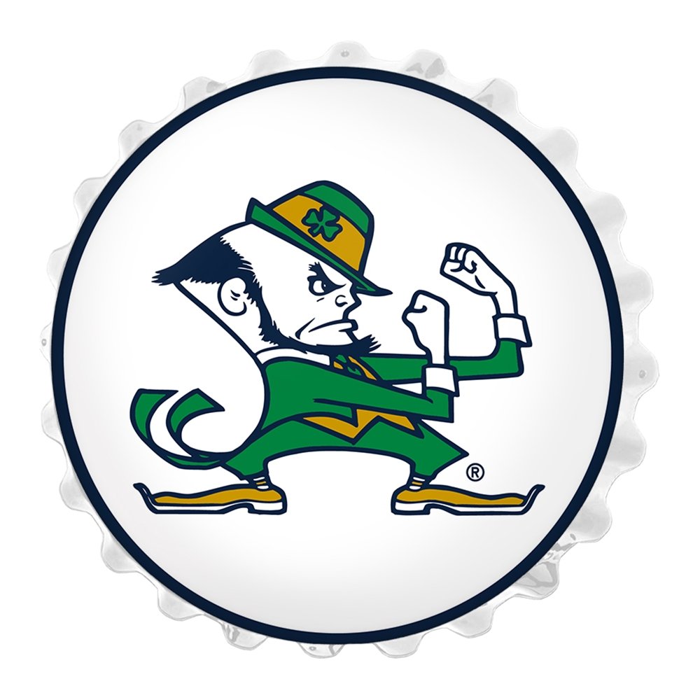 Notre Dame Fighting Irish: Leprechaun - Bottle Cap Wall Sign - The Fan-Brand