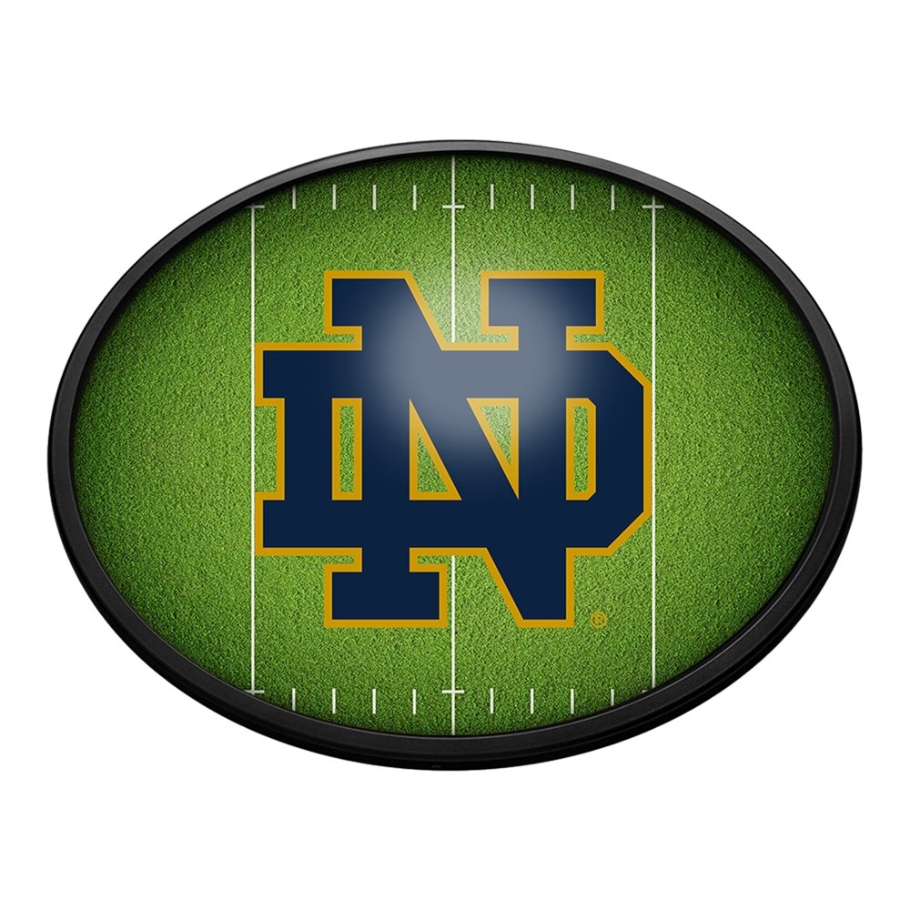 Notre Dame Fighting Irish: On the 50 - Oval Slimline Lighted Wall Sign - The Fan-Brand
