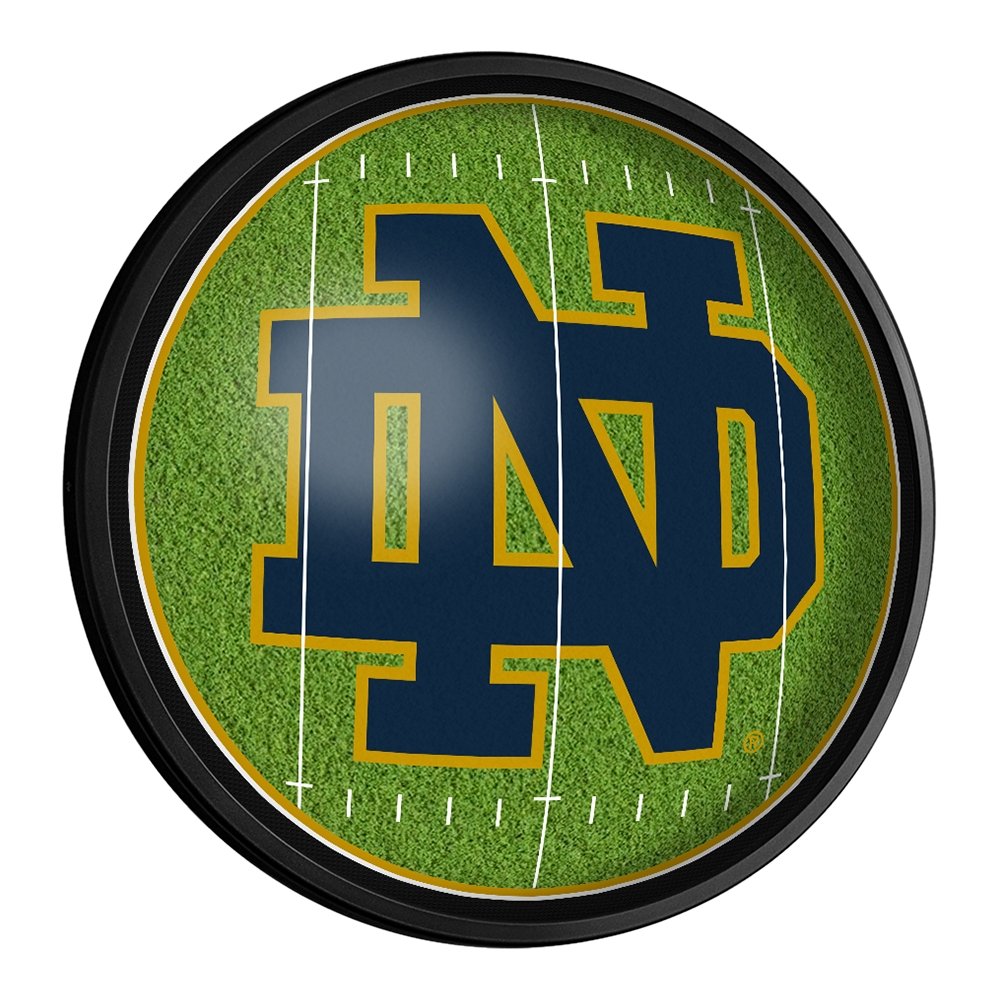 Notre Dame Fighting Irish: On the 50 - Round Slimline Lighted Wall Sign - The Fan-Brand