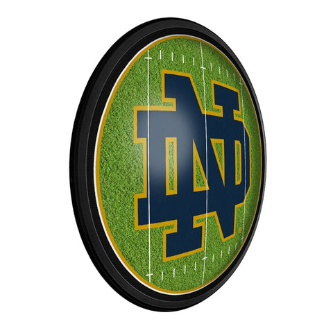 Notre Dame Fighting Irish: On the 50 - Round Slimline Lighted Wall Sign - The Fan-Brand