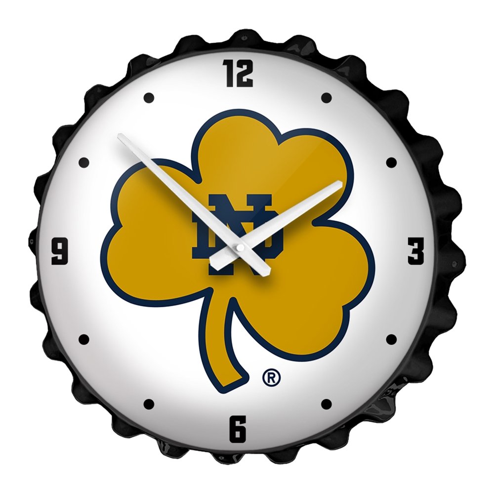 Notre Dame Fighting Irish: Shamrock - Bottle Cap Wall Clock - The Fan-Brand