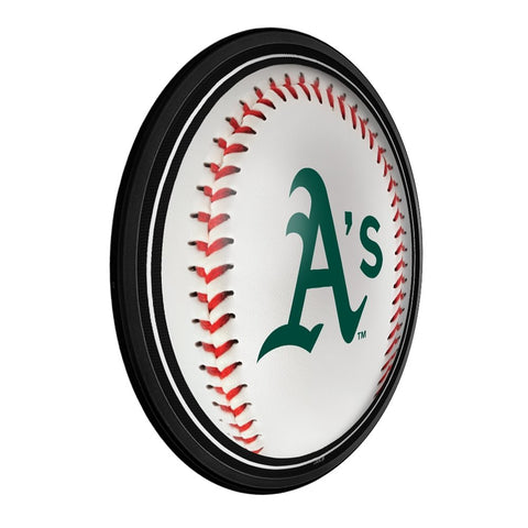 Oakland Athletics: Baseball - Round Slimline Lighted Wall Sign - The Fan-Brand