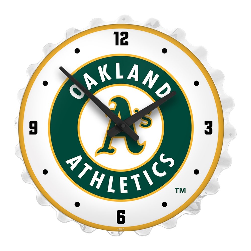 Oakland Athletics: Bottle Cap Lighted Wall Clock - The Fan-Brand