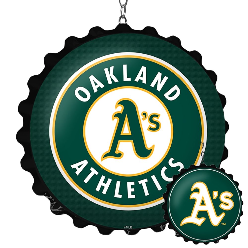 Oakland Athletics: Double-Sided Bottle Cap Dangler - The Fan-Brand