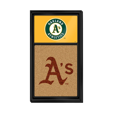 Oakland Athletics: Dual Logo - Cork Note Board - The Fan-Brand