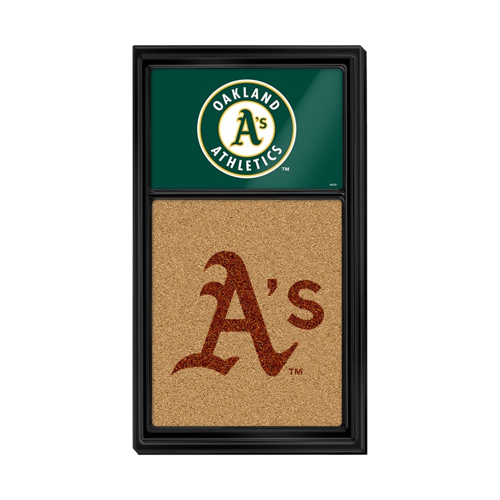 Oakland Athletics: Dual Logo - Cork Note Board - The Fan-Brand
