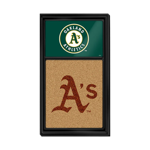 Oakland Athletics: Dual Logo - Cork Note Board - The Fan-Brand