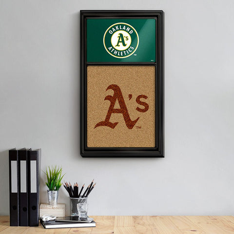 Oakland Athletics: Dual Logo - Cork Note Board - The Fan-Brand