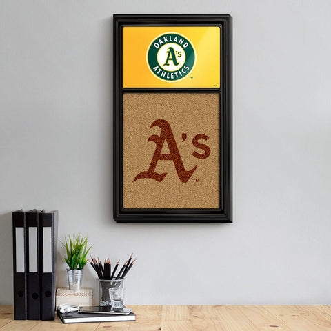 Oakland Athletics: Dual Logo - Cork Note Board - The Fan-Brand