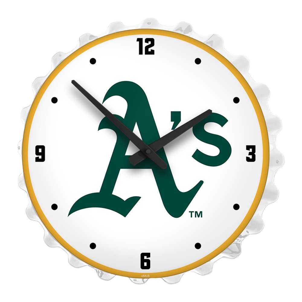 Oakland Athletics: Logo - Bottle Cap Lighted Wall Clock - The Fan-Brand