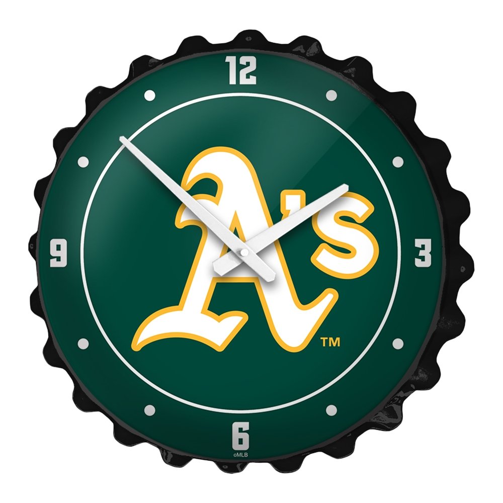 Oakland Athletics: Logo - Bottle Cap Wall Clock - The Fan-Brand