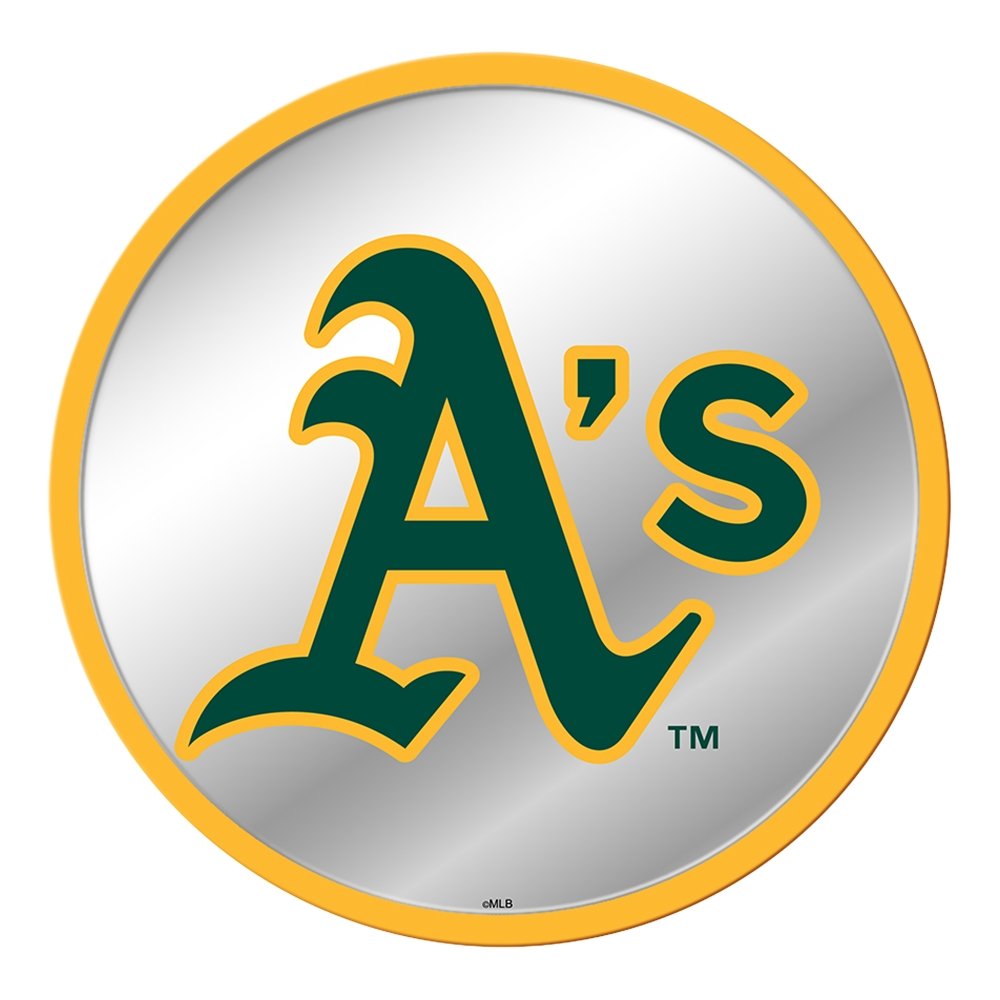 Oakland Athletics: Logo - Modern Disc Mirrored Wall Sign - The Fan-Brand