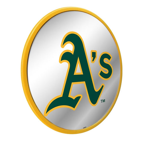 Oakland Athletics: Logo - Modern Disc Mirrored Wall Sign - The Fan-Brand