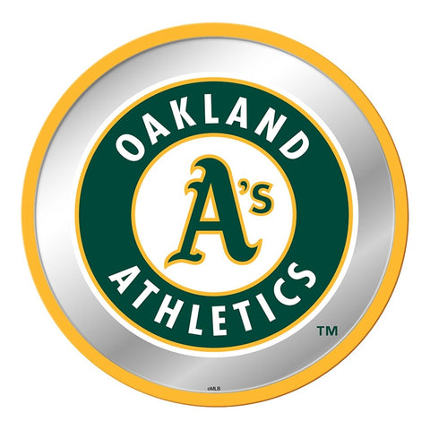 Oakland Athletics: Modern Disc Mirrored Wall Sign - The Fan-Brand