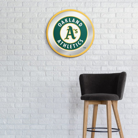 Oakland Athletics: Modern Disc Mirrored Wall Sign - The Fan-Brand