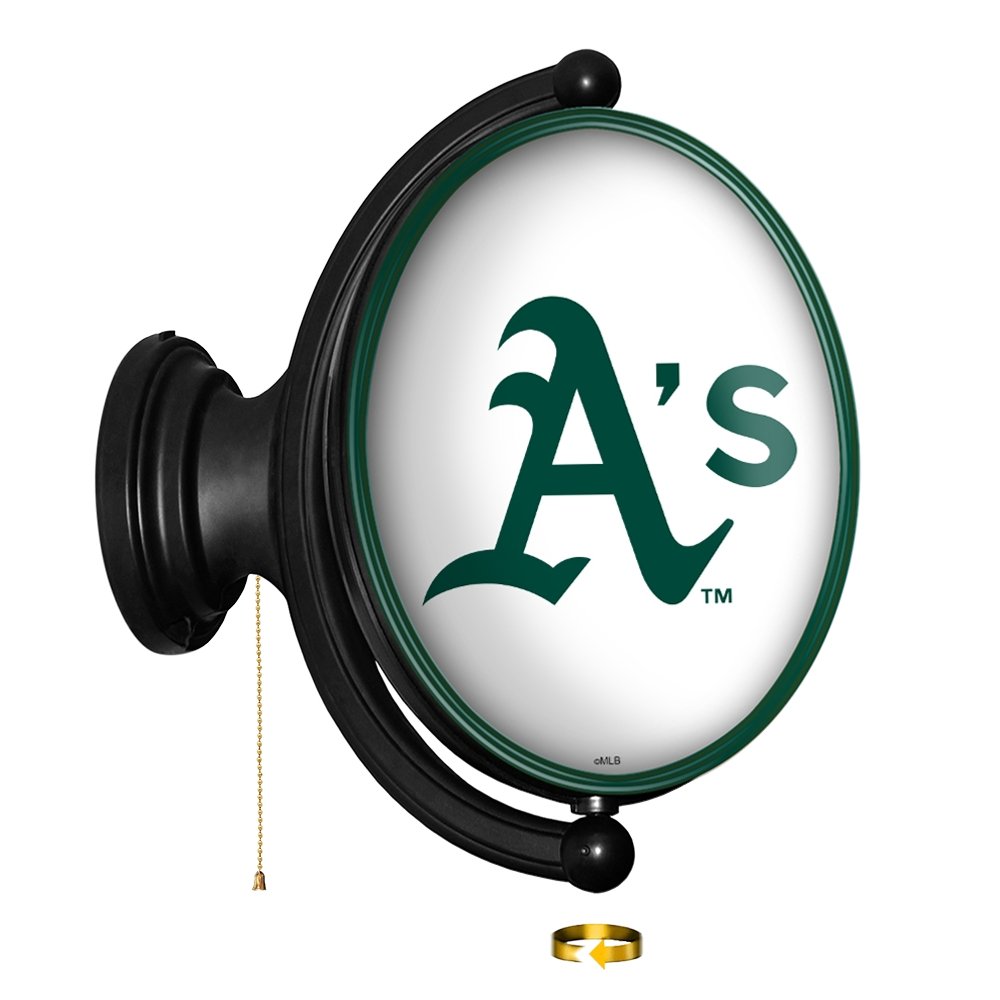 Oakland Athletics: Original Oval Rotating Lighted Wall Sign - The Fan-Brand