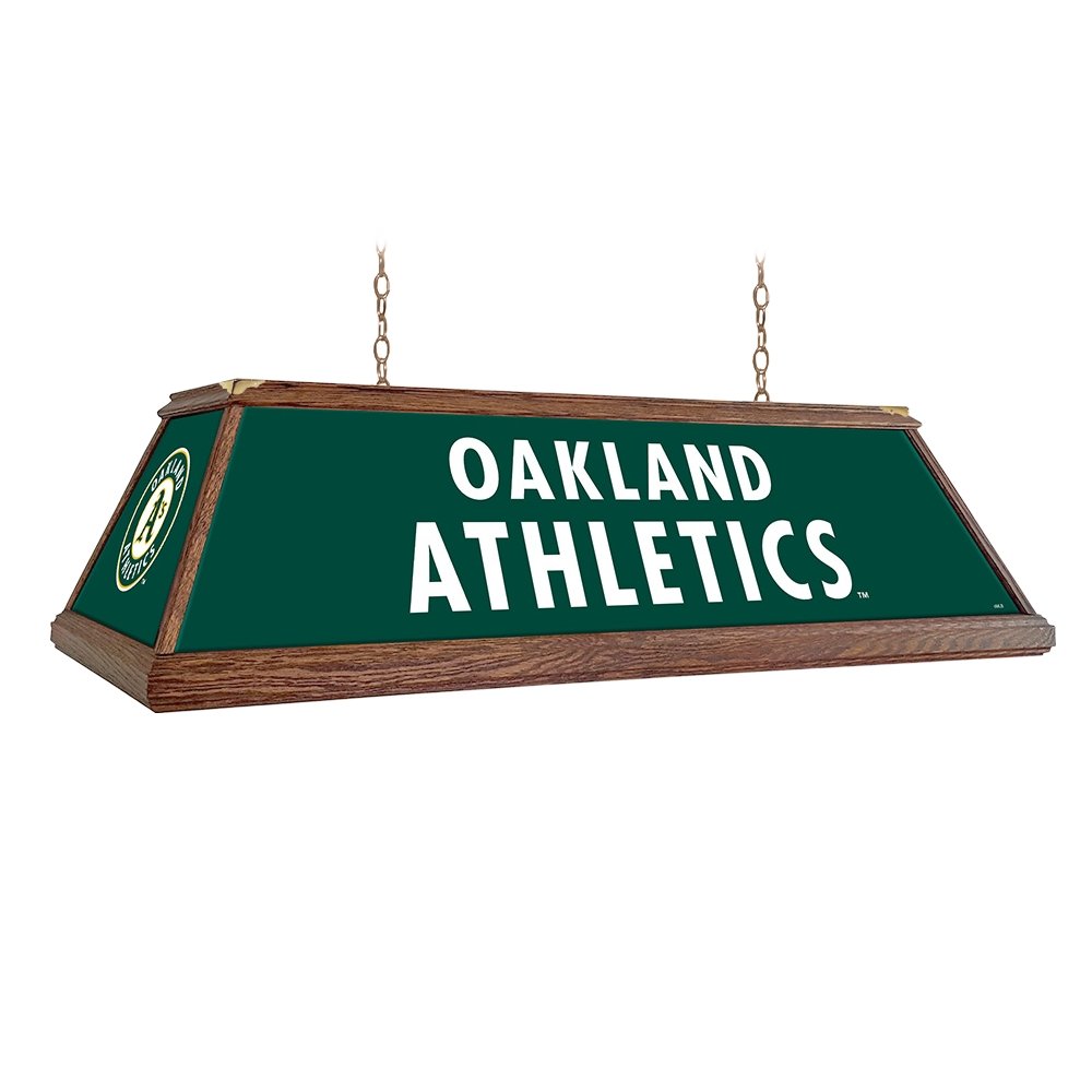 Oakland Athletics: Premium Wood Pool Table Light - The Fan-Brand