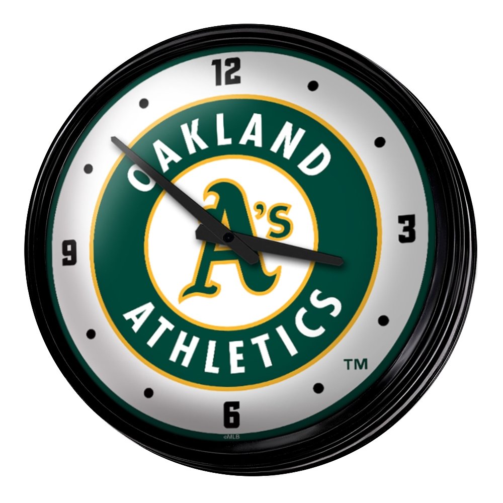 Oakland Athletics: Retro Lighted Wall Clock - The Fan-Brand
