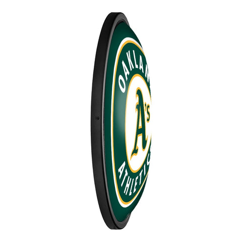 Oakland Athletics: Round Slimline Lighted Wall Sign - The Fan-Brand