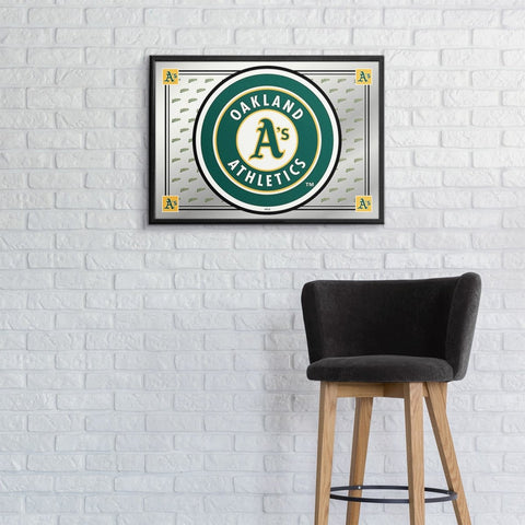 Oakland Athletics: Team Spirit - Framed Mirrored Wall Sign - The Fan-Brand