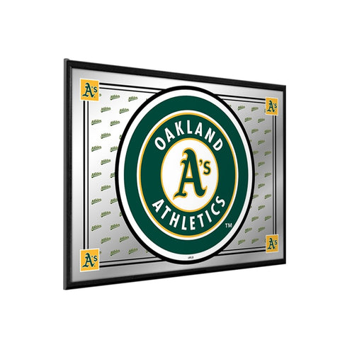 Oakland Athletics: Team Spirit - Framed Mirrored Wall Sign - The Fan-Brand